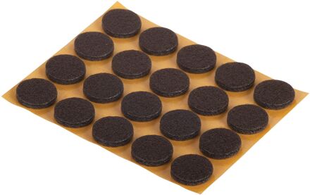 Fix-o-moll Meubelviltglijders Zelfklevend Bruin 17 Mm 20 St