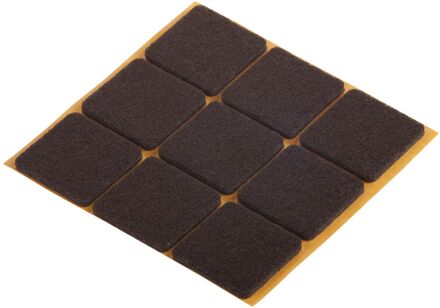 Fix-o-moll Meubelviltglijders Zelfklevend Bruin 25x25mm 9 St