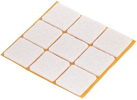 Fix-o-moll Meubelviltglijders Zelfklevend Wit 25x25mm 9 St