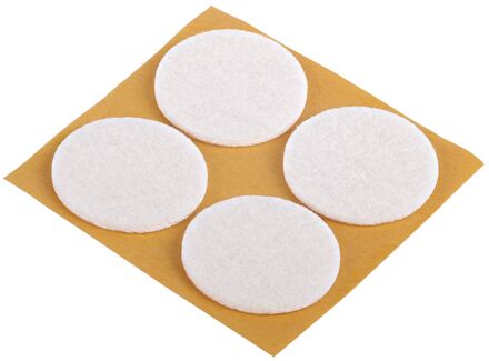 Fix-o-moll Meubelviltglijders Zelfklevend Wit 35mm 4 St