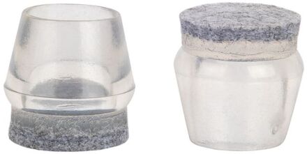 Fix-o-moll Pootdoppen Vilt Flex Transparant 16-19mm 4 St