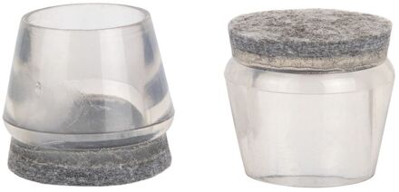 Fix-o-moll Pootdoppen Vilt Flex Transparant 20-24 4 St