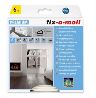 Fix-o-moll tochtstrip D-profiel 6m wit