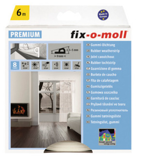 Fix-o-moll tochtstrip P-profiel 6m wit