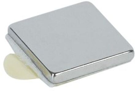 Fix-o-moll Vierkante Magneet Neodymium Klevend Zilver 10x10mm 10 Stk