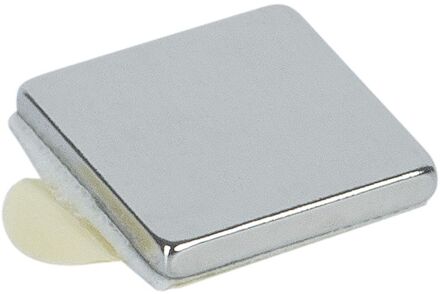 Fix-o-moll Vierkante Magneet Neodymium Klevend Zilver 10x10mm 10 Stk