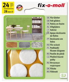 Fix-o-moll viltglijder rond 28mm wit