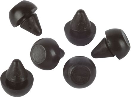 Fix-o-moll Zwarte Dempers Voor Stalen Deurkaders Ø6 Mm – Set Van 6 Stuks
