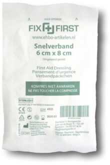 Fixfirst Snelverband fixfirst gerold 6x8cm 10 stuks