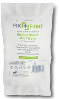 Fixfirst Snelverband fixfirst gerold 8x10cm 10 stuks