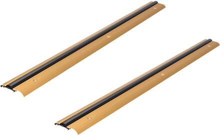 Fixman Tochtstrip - 2x - tochtwering - goud - aluminium - 91 x 8 cm - deur tochtstopper