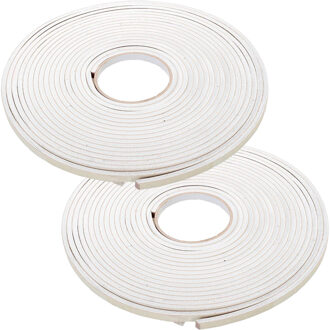 Fixman Tochtstrip - 2x - tochtwering - wit - zelfklevend - I-profiel - 10,5 meter - 3 tot 8 mm