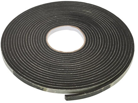 Fixman Tochtstrip - tochtwering - zwart - zelfklevend - I-profiel - 10,5 meter - 3 tot 8 mm