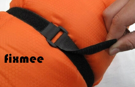 Fixmee 20 STKS 2X45 CM 17 "zwart Klittenband Herbruikbare Bevestiging Wrap Band kabelbinders Organizer met Plastic Gesp End