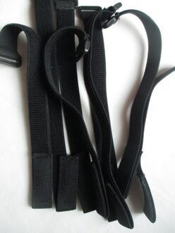 Fixmee Professionele 10 Stks/partij 2*30Cm Black Stretch Elastische Magic Tape Sticks Band Strap Hook & Loop tape Bungee Cord