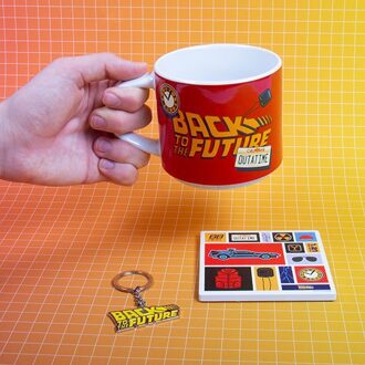 Fizz Creations Back to the Future Mug, Coaster and Keychain Set Out a Time