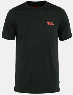 Fjällräven Abisko Wool Logo T-shirt Zwart - XXL