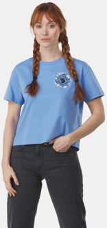 Fjällräven Fjällblomster Logo T-Shirt Dames Blauw - XL