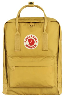 Fjällräven Gele Stoffen Rugzak met Meerdere Zakken Fjällräven , Yellow , Unisex - ONE Size