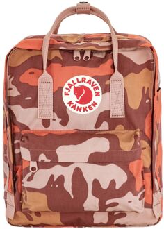 Fjällräven Kanken Graphics chalkrose-hidden animals rugzak Multicolor - H 38 x B 27 x D 13 cm