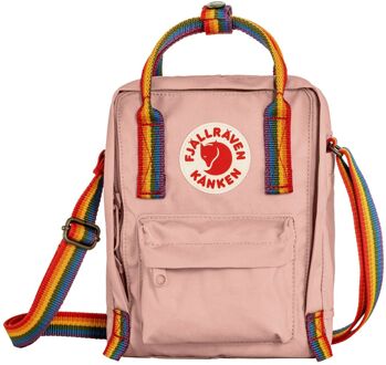 Fjällräven Kanken Rainbow sling bag chalk rose-rainbow damestas Multicolor - H 20 x B 15 x D 8 cm