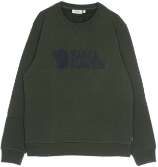 Fjällräven Logo Fleecetrui Groen - XL