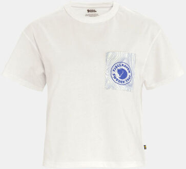 Fjällräven Logo Pocket T-Shirt Dames Wit - M