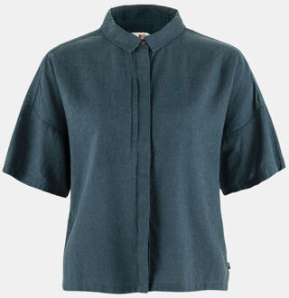 Fjällräven Övik Hemp Camp T-shirt Dames Blauw - M