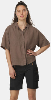 Fjällräven Övik Hemp Camp T-shirt Dames Bruin - XL
