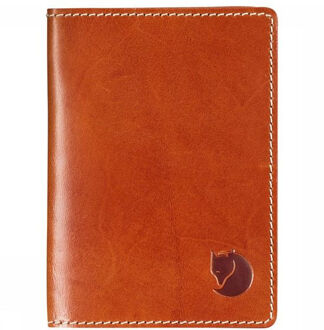 Fjallraven Leather Passport Cover Portemonnee  - Leather Cognac