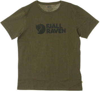 Fjallraven Logo Outdoorshirt Heren - Dark Olive - Maat S