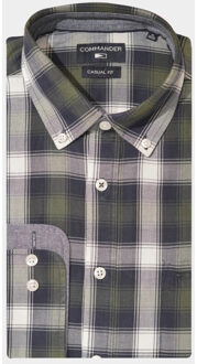 Flag casual hemd lange mouw hemd, 1/1 arm 214008188/607 - maat XL Blauw