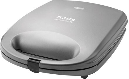 Flama Sandwichera Extra Grill Inox 4990FL, 1100W, Xl Size Grill Platen Met Non-stick Coating, 4 Holtes