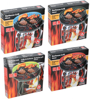 Flame Classics Barbecue - BBQ Houtskool - Lichtgewicht Draagbare Barbeque Grill - Ø 43 cm - Willekeurige Kleur Zwart