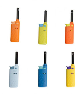 Flame Classics BBQ/keuken aanstekers set 2x stuks multi-color 14 cm - Aansteker Multikleur