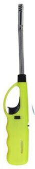 Flame Classics Gasaansteker - flexibele hals - BBQ/keuken/haard aansteker - groen - 27 cm