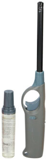 Flame Classics Gasaansteker - lange steel - met navul cilinder - grijs - 25 cm - BBQ/ keuken