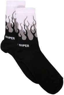 Flame Print Sokken Vision OF Super , Black , Heren - ONE Size