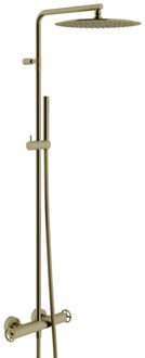 Flame showerset thermostatisch met industriele greep bronze