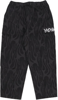 Flames Gothic Cargo Pants Zwart Vision OF Super , Black , Heren - Xl,L,S,Xs