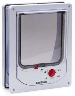 Flamingo 254 Elektromagnetisch - Kattenluik - 24,5x19x10 cm - Wit