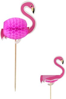 Flamingo Ananas Cupcake Topper Fruit Tandenstoker Voor Hawaii Thema Beach Party Decoratie Bruiloft Verjaardag Cake Topper Supplies8 A02 / 40stk