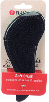 Flamingo Hondenborstel Ergo zacht universeel lichtgroen Per stuk