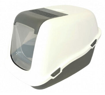 Flamingo Kattenbak Open Top (57x39x41cm) Grijs/Wit