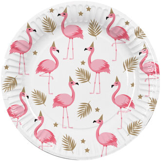 Flamingo Partybordjes 23cm (10st) Roze