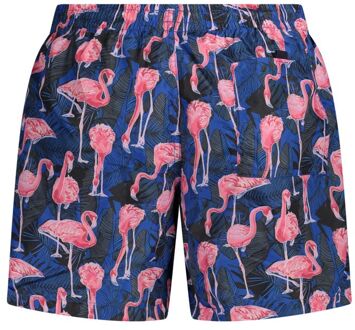 Flamingo Print Zwemshorts Navy