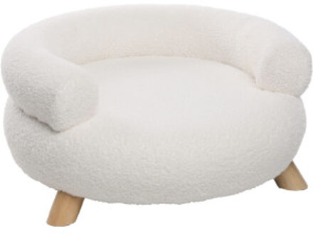 Flamingo Sofa Deteno ligstoel rond voor hond en kat wit Per stuk