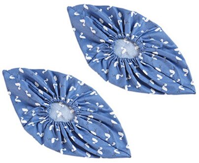 Flamingo Stofdicht Voeten Covers Herbruikbare Elastische Schoen Cover Student Machine Kamer Voeten Cover Dikke Slijtvaste Voet cover Blauw