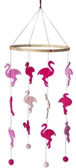 Flamingo thema baby mobiel/boxmobiel 45 cm kinderkamer decoratie - Action products