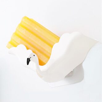 Flamingo Zeepbakje Houden Zeep Droog Schone Douche Zeep Saver Lade Plastic Lijm Afvoer Spons Houder Badkamer Tool